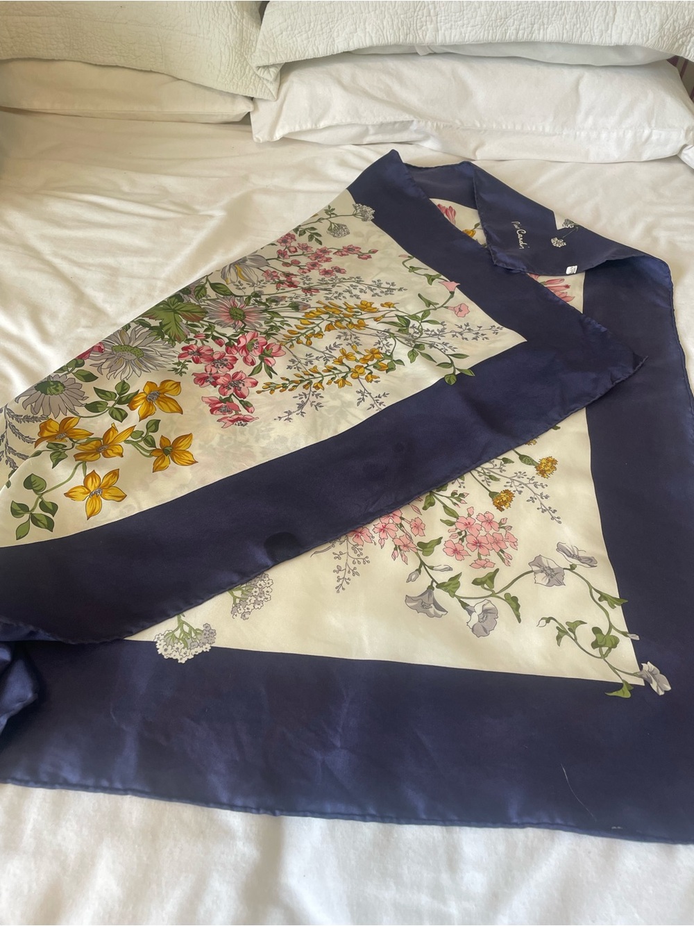 Pierre Cardin Silk Floral Scarf